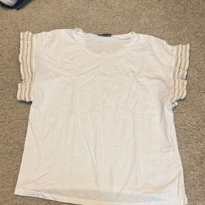 ZARA flutter sleeve tshirt size small